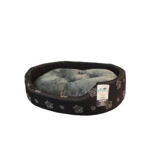 Szyszka legowisko z poduszką rozmiar m 57x48 czarne z napisem "love my dog"