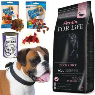 FITMIN dog For Life Duck & Rice 14kg + GRATISY