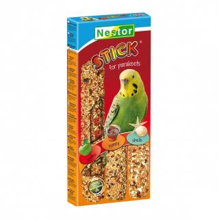 Nestor kolba 3 w 1 dla małych papug - jabłka, miód, muszelki 130g