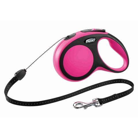 Flexi smycz new comfort, sznurek/ s, 8 m, różowa fl-9015