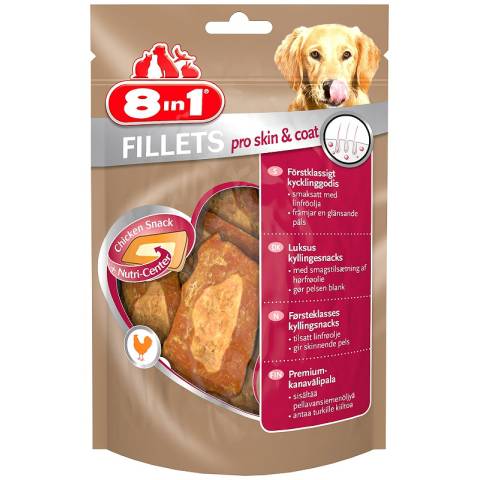 8in1 przysmak fillets pro skin and coat s 80g t112419