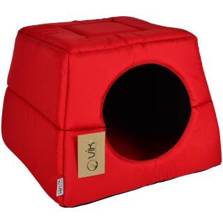 Vik legowisko domek 2w1 nr 1 40x40x30 czerwony 6238