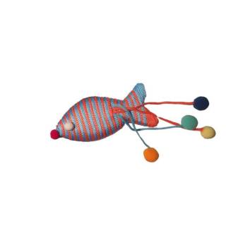 POP PETS Zabawka dla kota, pleciona rybka, 14cm [50041]
