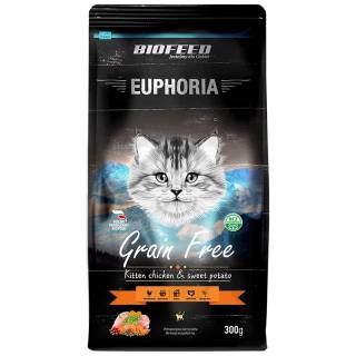 BIOFEED EUPHORIA Kitten Grain Free dla kociąt z kurczakiem i słodkim ziemniakiem 300g