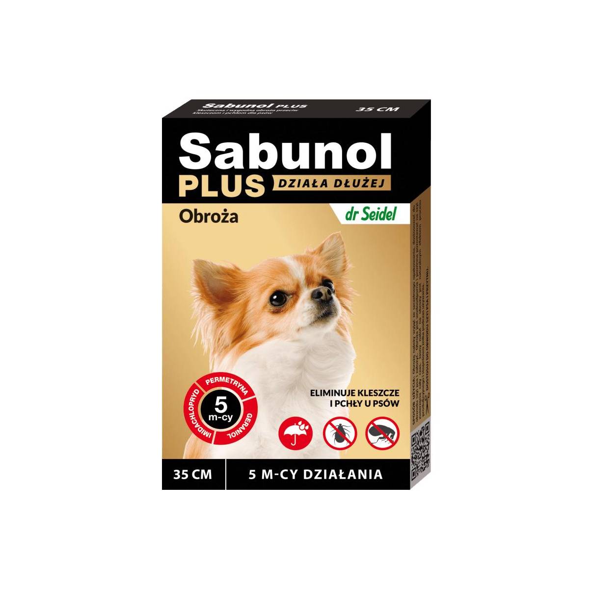 Sabunol plus obroża przeciw pchłom i kleszczom dla psa 35 cm