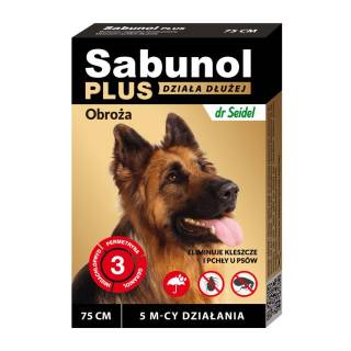 Sabunol plus obroża przeciw pchłom i kleszczom dla psa 75 cm