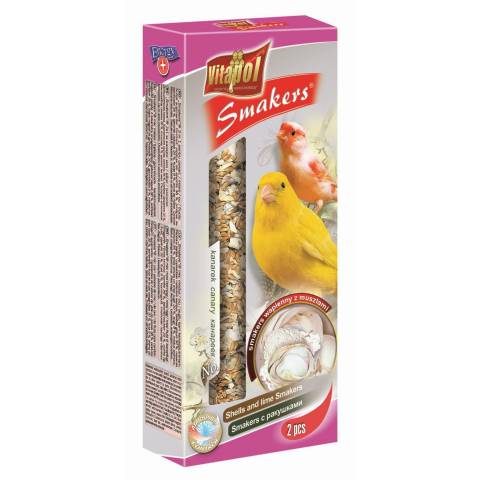 Vitapol smakers dla kanarka wapno-muszle 2szt op zvp-2512 60g