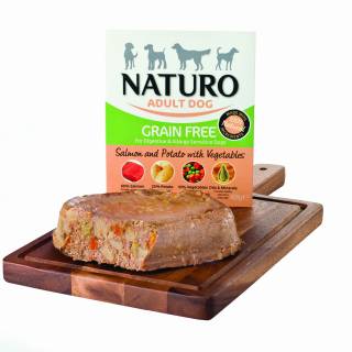 Naturo grain free - łosoś z ziemniakami i warzywami  400 g