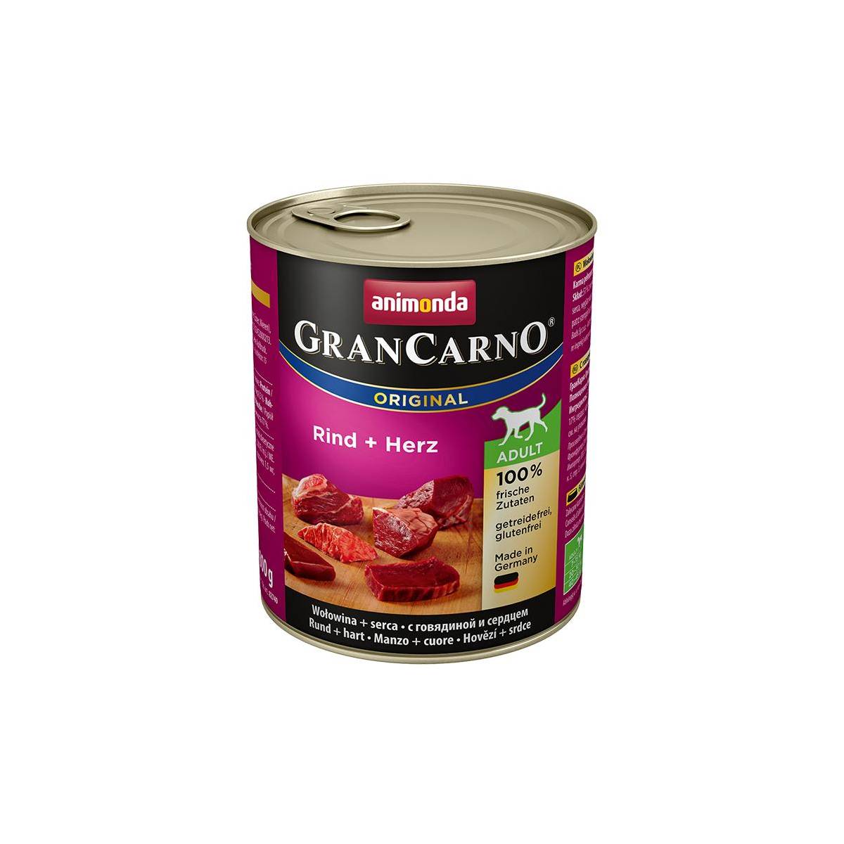 Animonda grancarno orginal adult puszki wołowina serce 800 g