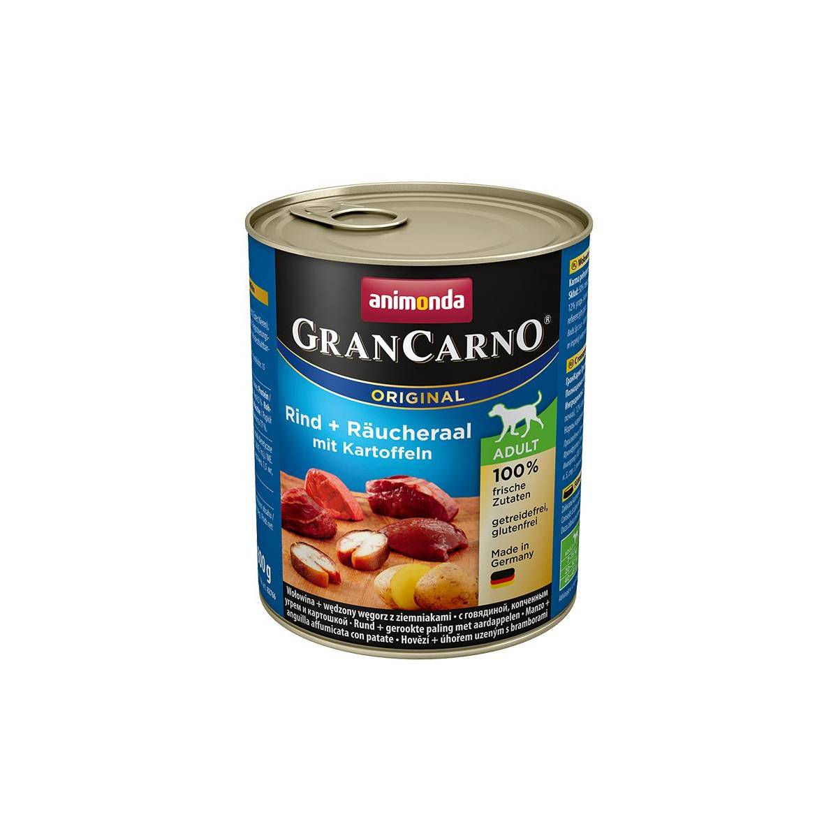 Animonda grancarno orginal adult puszki wołowina węgorz ziemniak 800 g