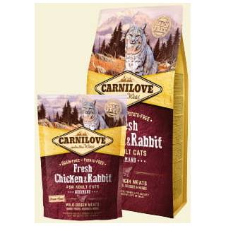 Carnilove cat fresh chicken & rabbit gourmand for adult 400g