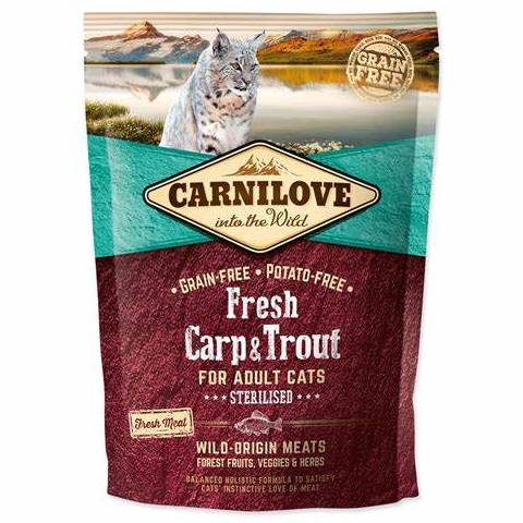 Carnilove cat fresh carp & trout sterilised for adult 400g