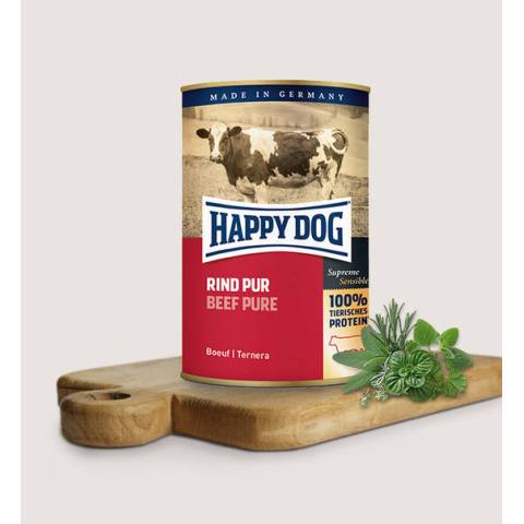 Happy dog puszka dla psa - wołowina (rind pur) 800g