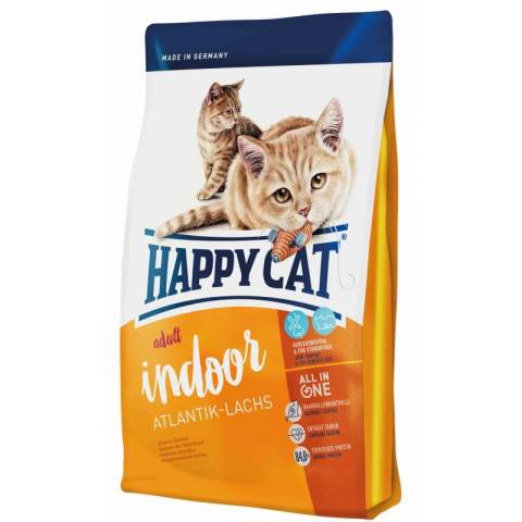 Happy cat fit & well indoor adult łosoś 10kg
