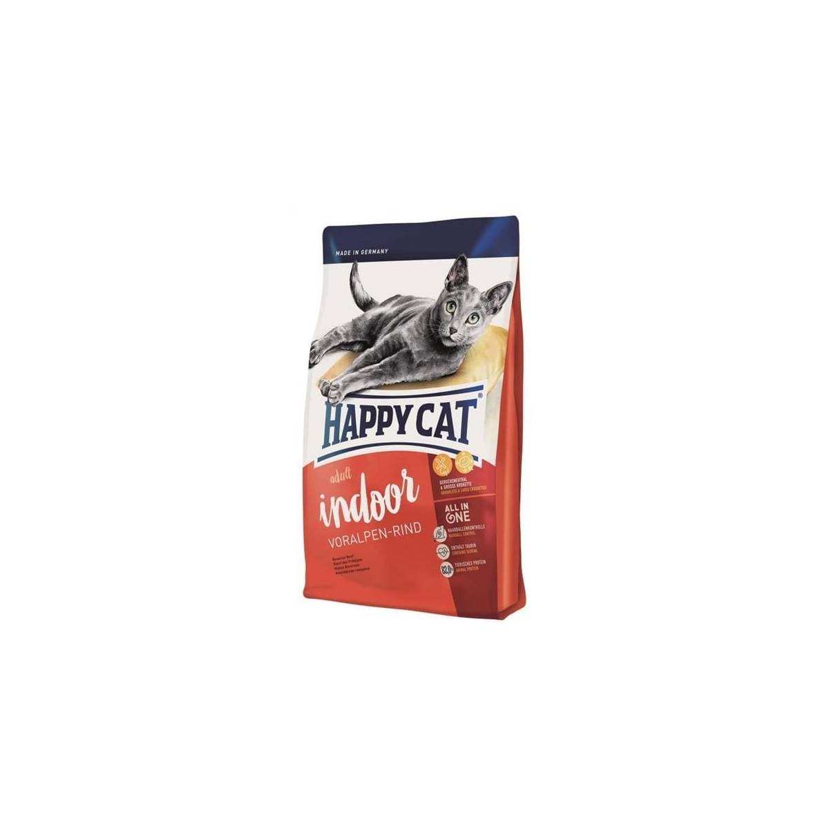 Happy cat fit & well indoor adult wołowina 4kg
