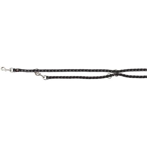 Trixie smycz regulowana cavo, l-xl, 2.00 m/o 18 mm, czarno/ srebrne tx-143620