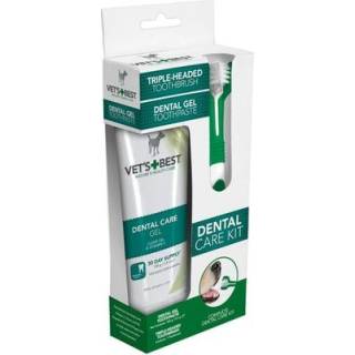 Vet's best dental żel 100g + szczoteczka zestaw 80364