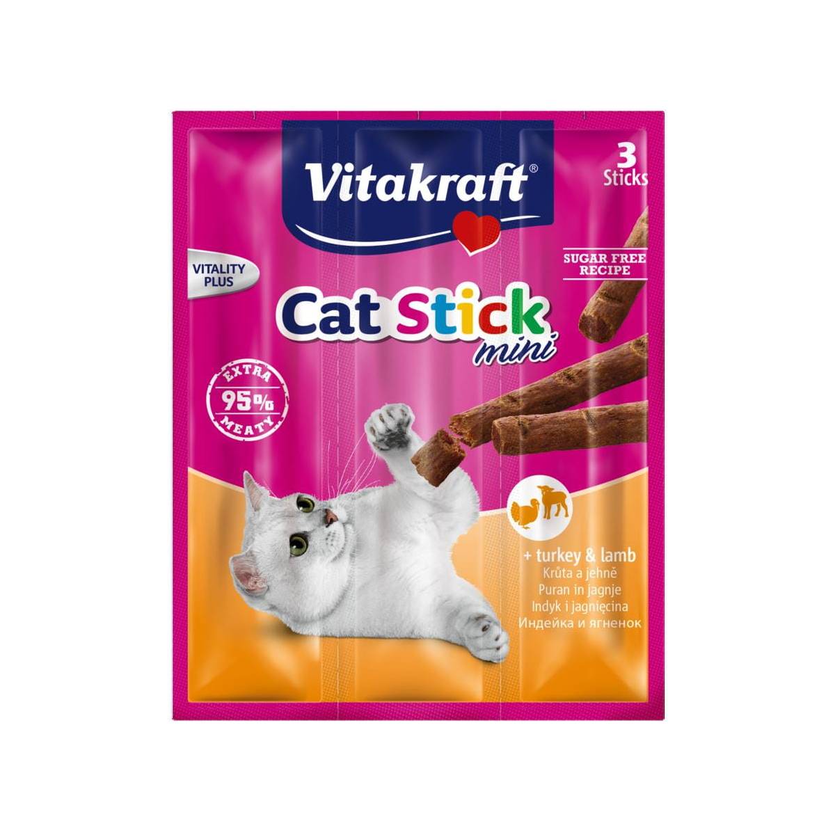 Vitakraft cat stick mini 3szt indyk/jagnięcina
