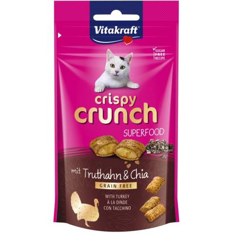 Vitakraft crispy crunch indyk/chia 60g d/kota