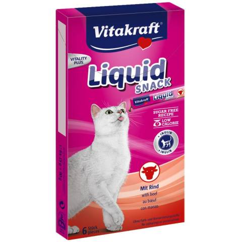 Vitakraft cat liquid snack 6szt woł/inulina d/kota