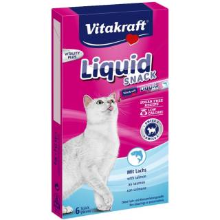 Vitakraft cat liquid snack 6szt+2szt gratis łosoś/omega3 d/kot