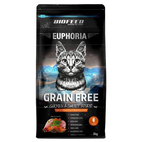 Biofeed euphoria adult cat grain free chicken&potato 2kg