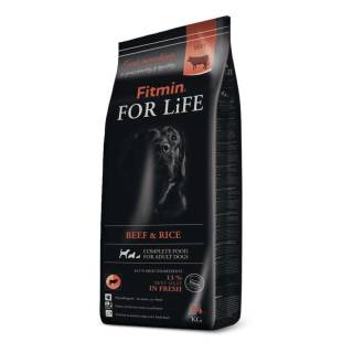 Fitmin dog for life beef & rice 14kg
