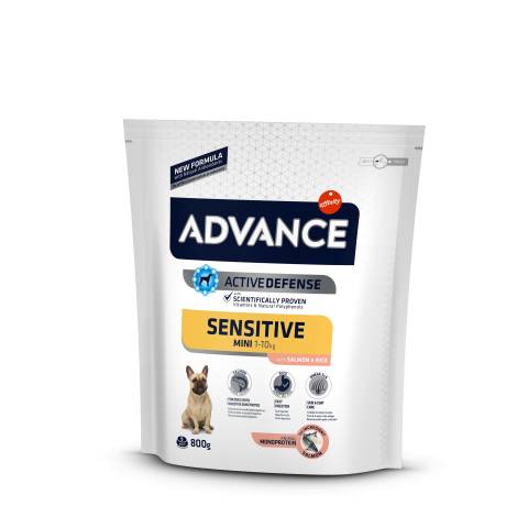 Advance mini sensitive - sucha karma dla psów ras małych z wrażliwością pokarmową 800g 921514