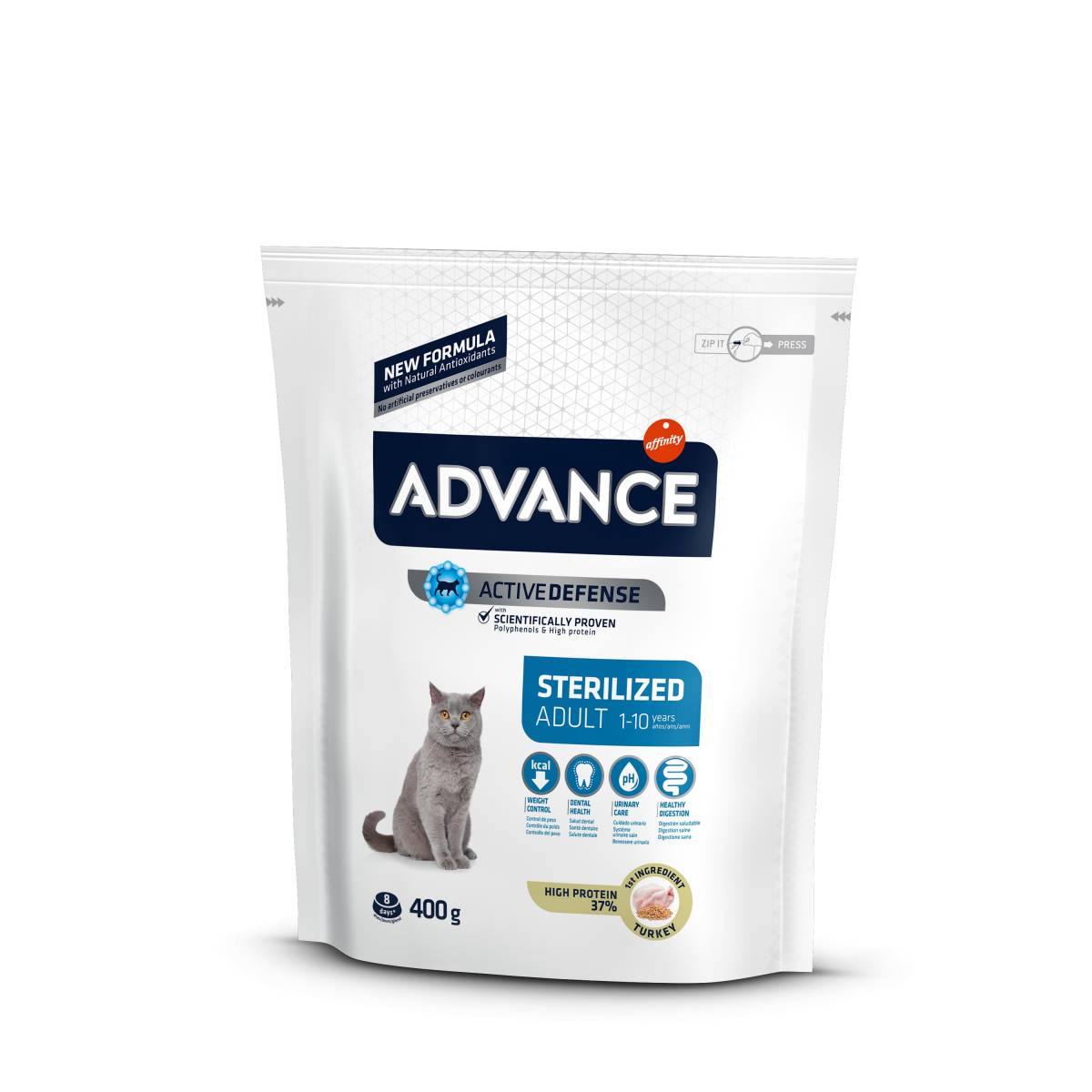 Advance sterilized turkey - sucha karma z indykiem dla kotów sterylizowanych 400g 922227