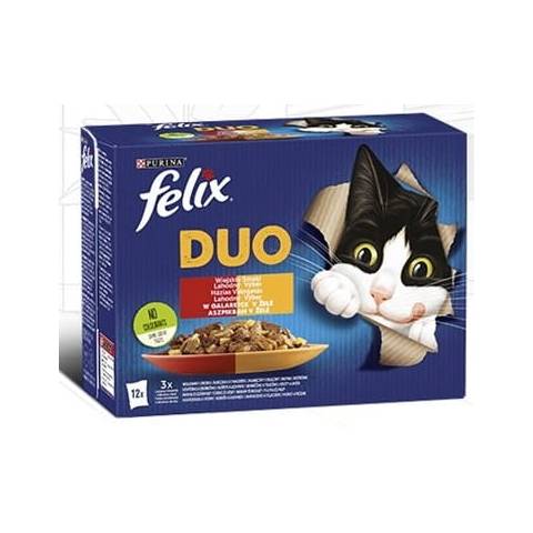 Felix fantastic duo wiejskie smaki saszetki dla kota w galarecie (12x85g)