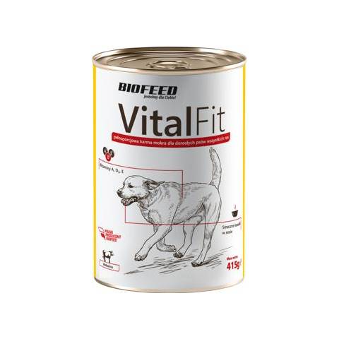 Biofeed vitalfit - puszka dla psów z wołowiną 415g