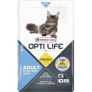 Versele laga opti life cat sterilised/light 7,5kg - karma dla dorosłych, sterylizowanych kotów 441321 7,5kg