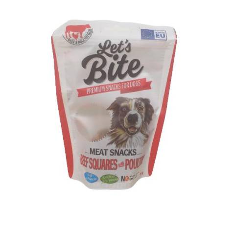 Brit let's bite meat snacks beef squares poultry 80g