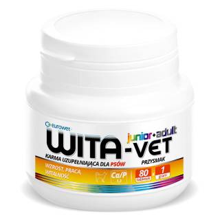 Eurowet wita-vet ca/p1.3 - suplement z witaminami dla psów 1g 80 tab.