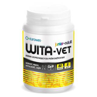 Eurowet wita-vet ca/p2 - suplement z witaminami dla psów 8g 80 tab.