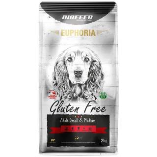 BIOFEED EUPHORIA Gluten Free Small & Medium dla psów małych i średnich ras z wołowiną 2kg