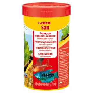 Sera san 250 ml, płatki - pokarm wybarwiający se-00250 250 ml