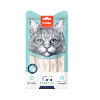 WANPY CREAMY TREAT TUNA & CODFISH 5x14g