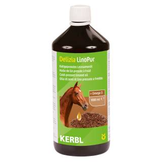 Olej lniany dla konia Delizia, 1000 ml, Kerbl