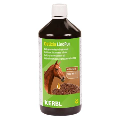 Olej lniany dla konia Delizia, 1000 ml, Kerbl