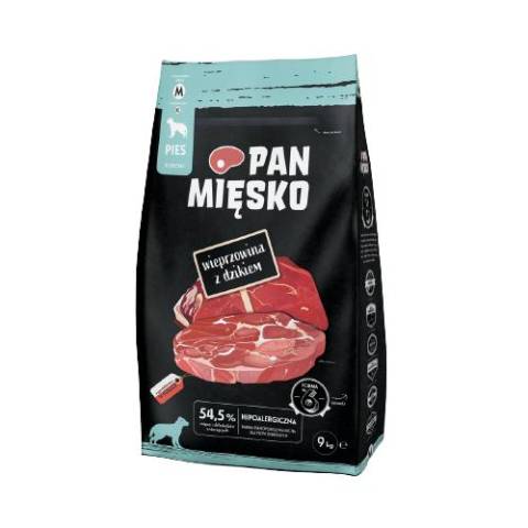 PAN MIĘSKO Wieprzowina z dzikiem chrupki XL 9kg