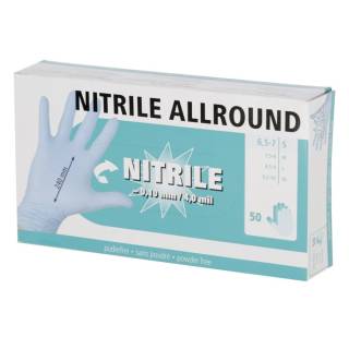 KERBL Rękawice Nitrile Allround, XL, niebieskie 50sztuk [09-3183]