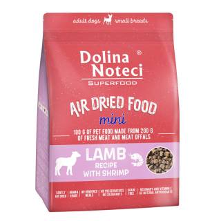 DOLINA NOTECI SUPERFOOD Mini Danie z jagnięciny z krewetką karma suszona dla psa 1kg