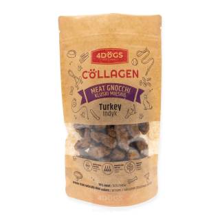 4DOGS COLLAGEN Kluski mięsne z indyka z proszkiem z poroża 100g