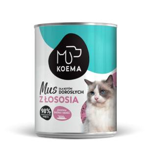 KOEMA Mokra karma dla kota z łososiem, puszka 400g