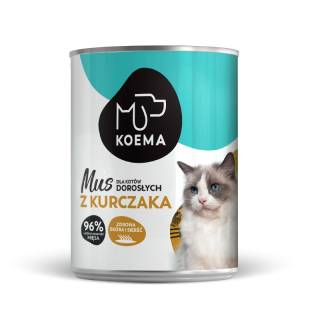 KOEMA Mokra karma dla kota z kurczakiem, puszka 400g