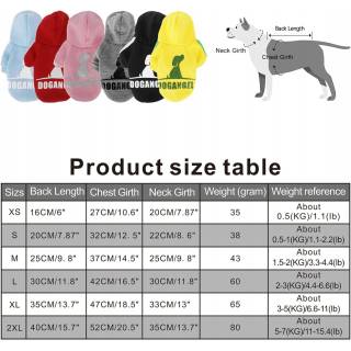 DOGANGEL Bluza z kapturem dla psa, rozmiar S, dwie sztuki